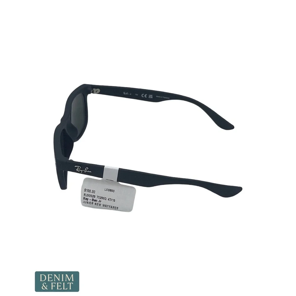 NEW Ray-Ban New Wayfarer Kids Sunglasses Matte Black Brown Orange Mirror Lenses